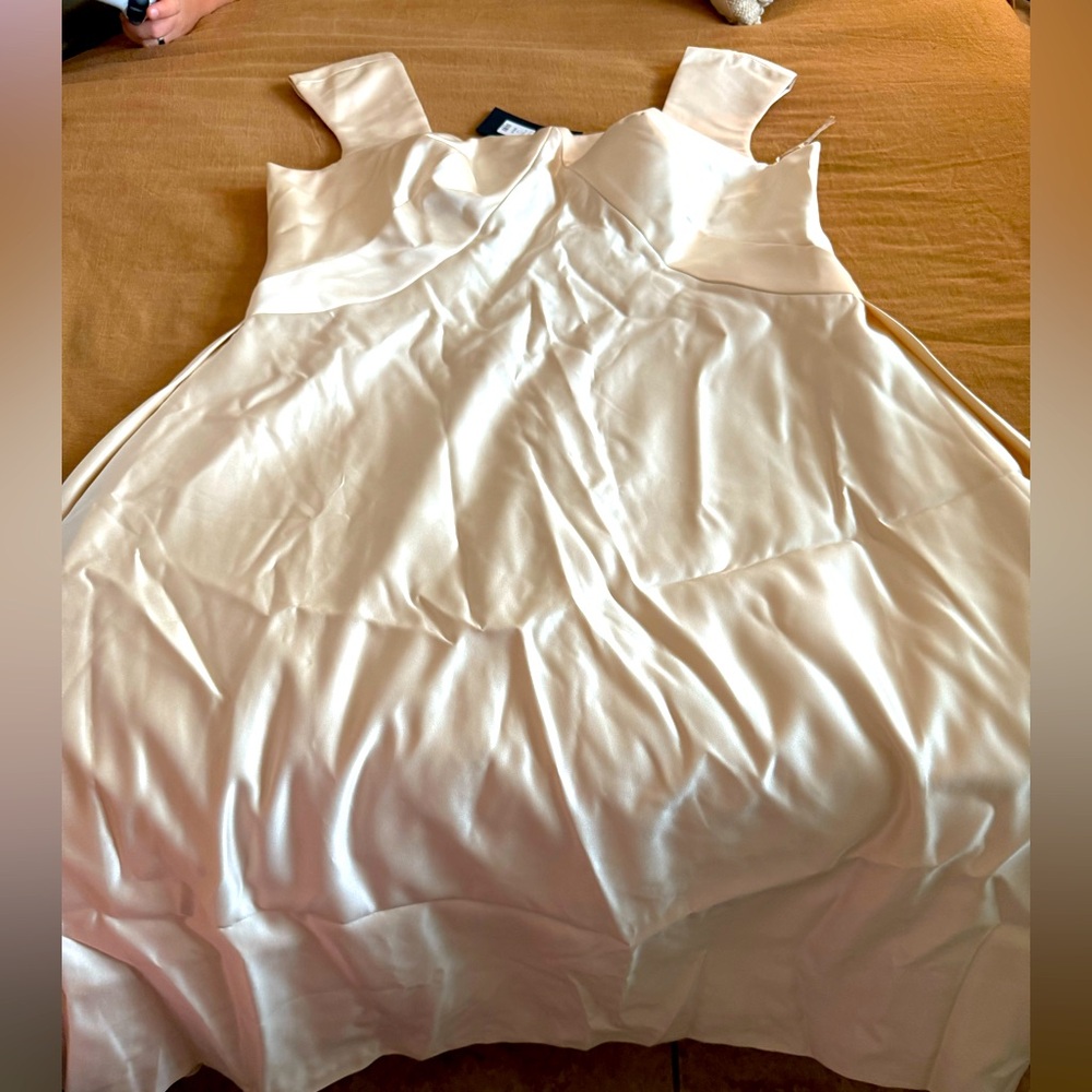 Fashion Nova White Satin Wedding Dress